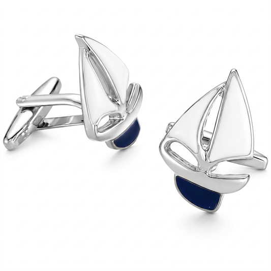 The Silver Skipper Cufflinks