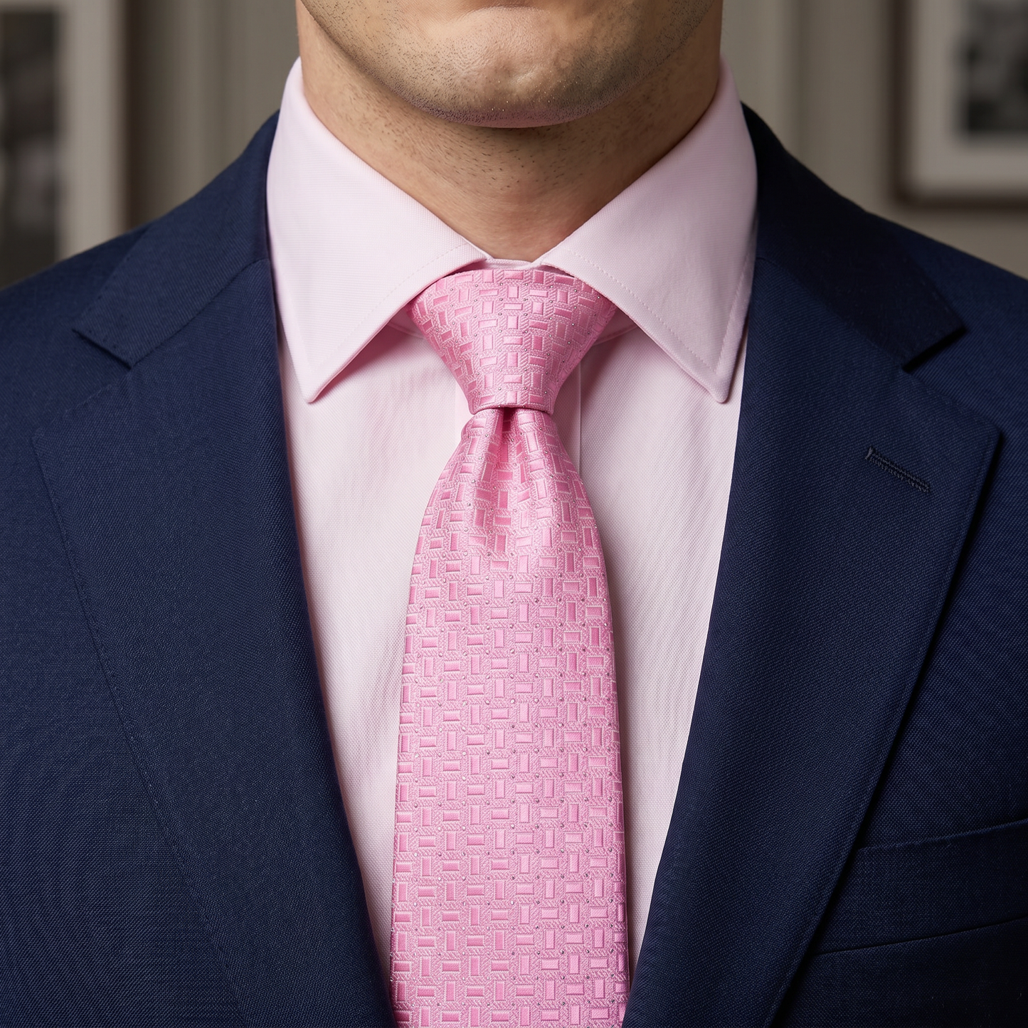 The Blush Pink Textured Tie