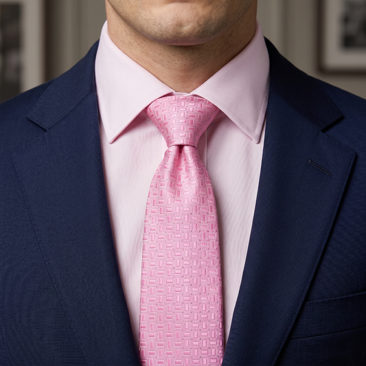The Blush Pink Textured Tie