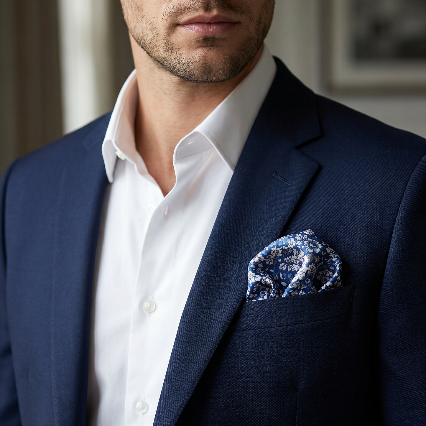 The Sky Floral Pocket Square