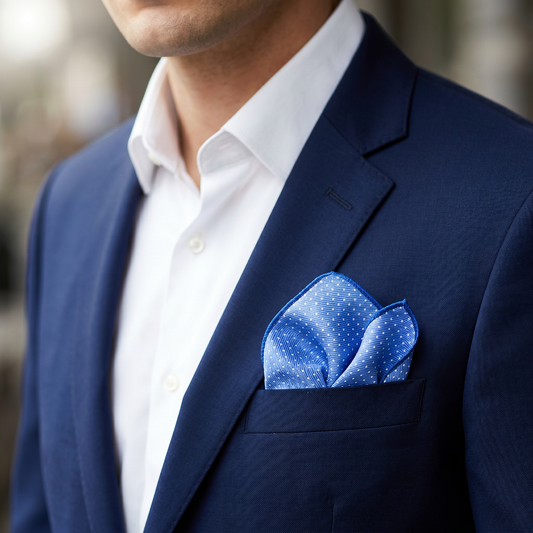The Sky Micro-Dot Pocket Square