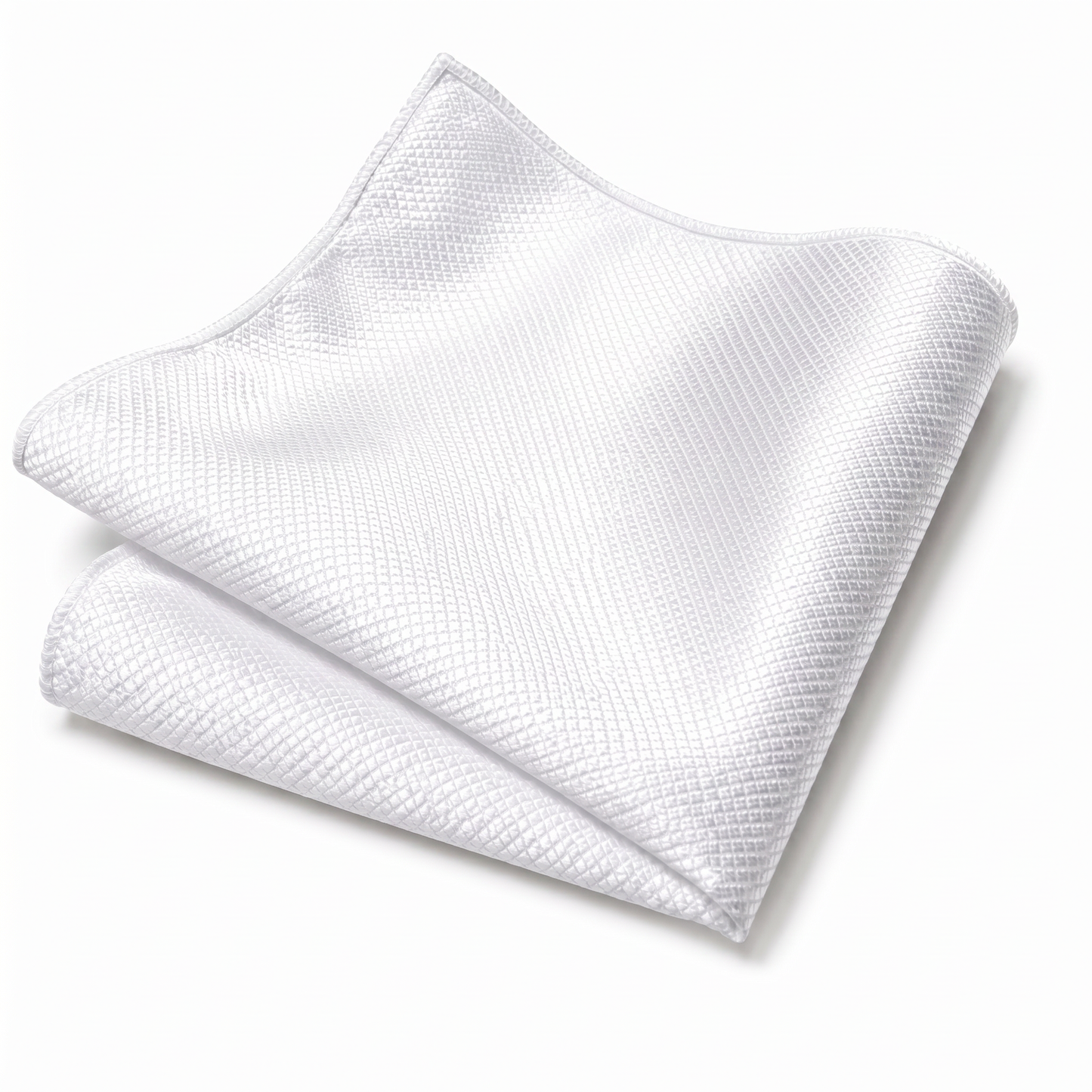 The White Textured Pocket Square