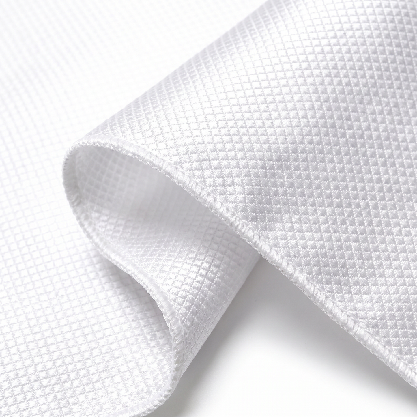 The White Textured Pocket Square