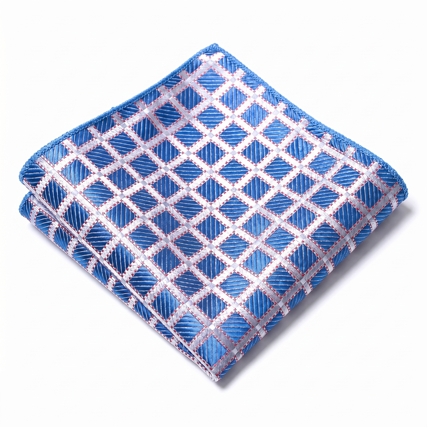 The Sky Blue Lattice Pocket Square