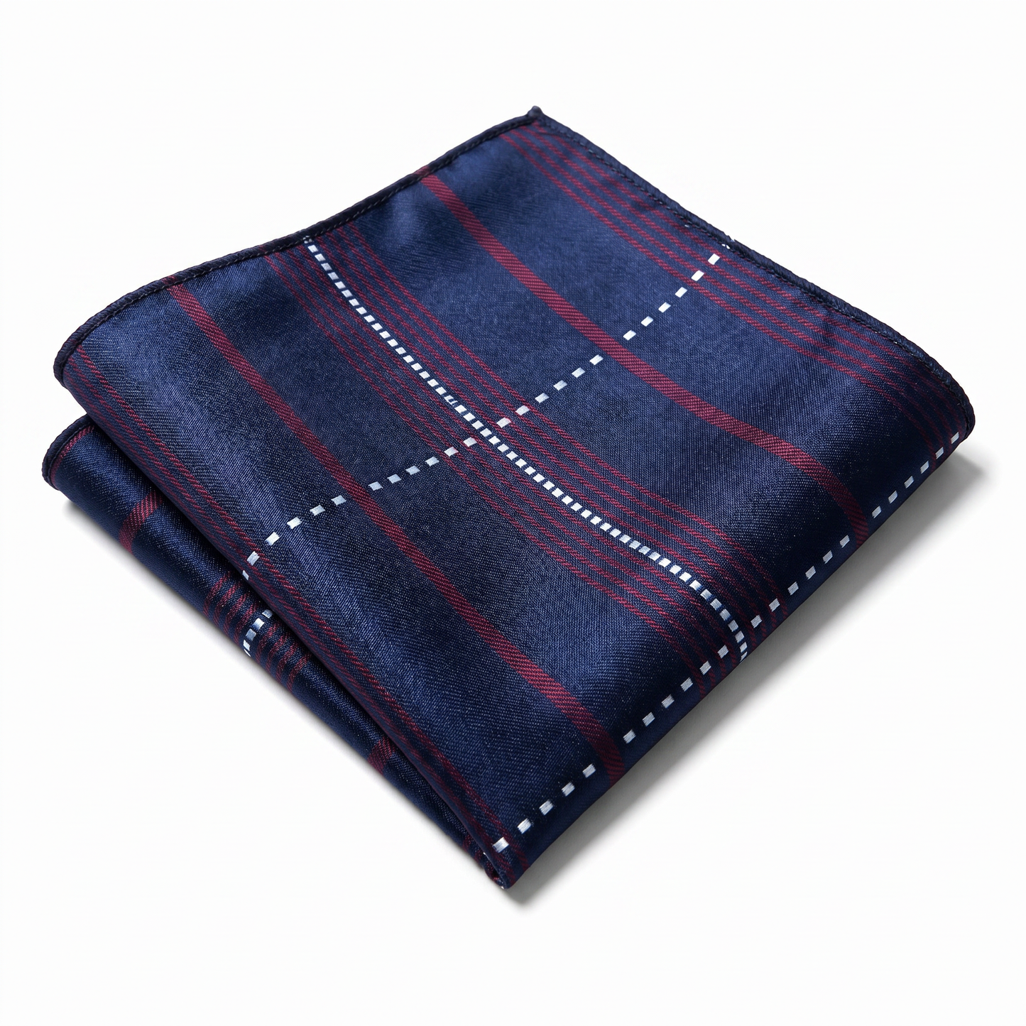 The Navy Plaid Pocket Square