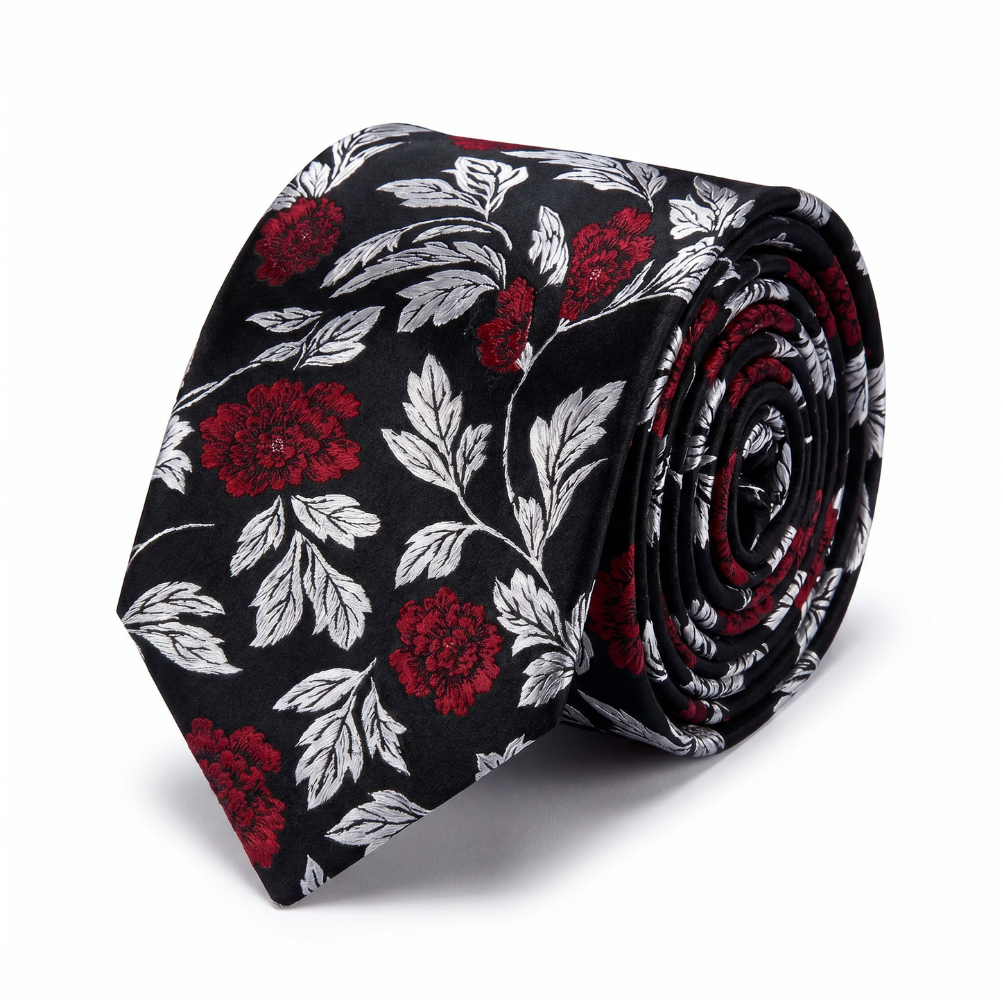 The Crimson Noir Floral Tie