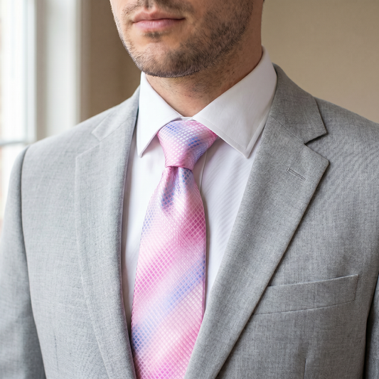 The Rose Quartz Lattice Tie