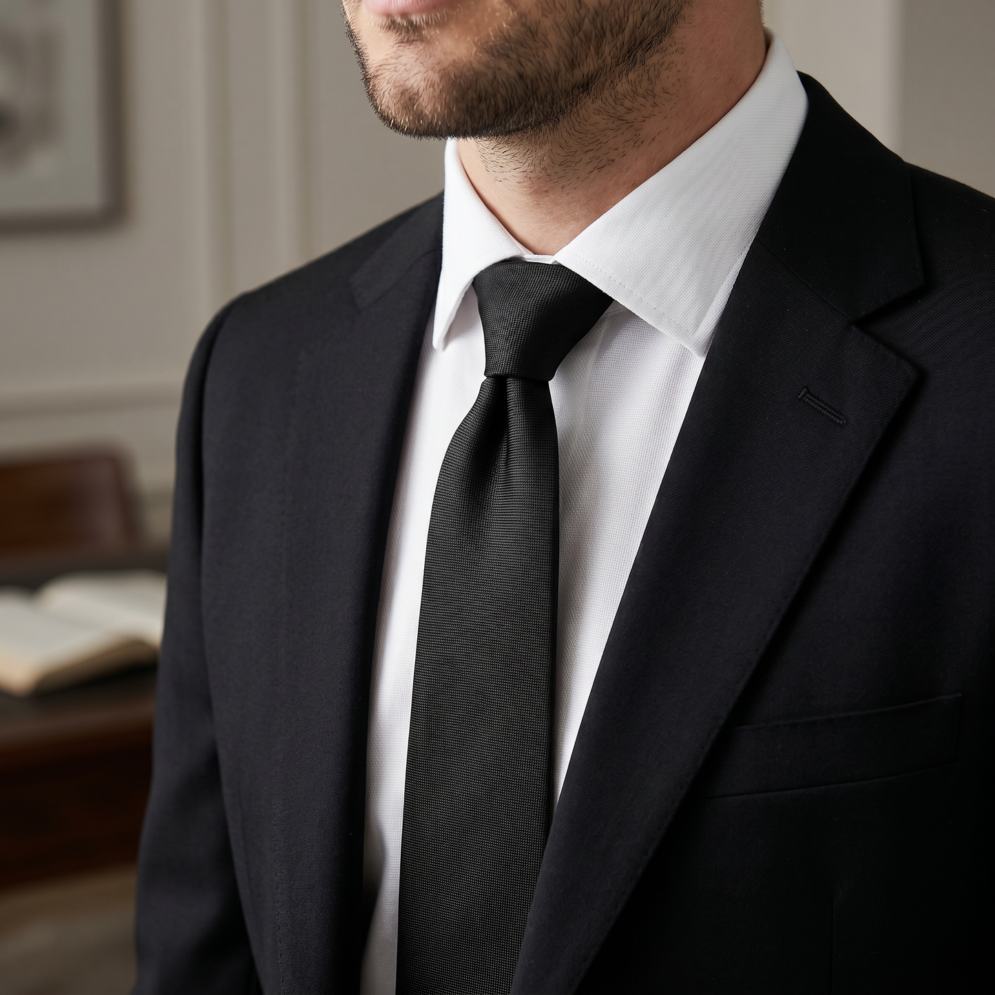 The Midnight Satin Tie