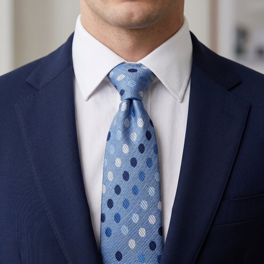 The Azure Blue Lattice Tie