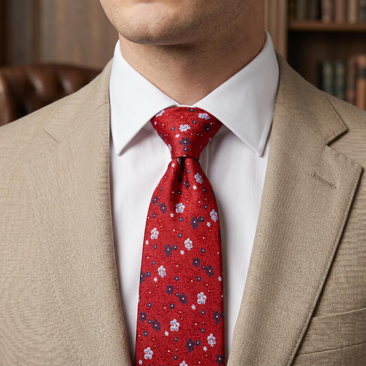 The Crimson Meadow Tie
