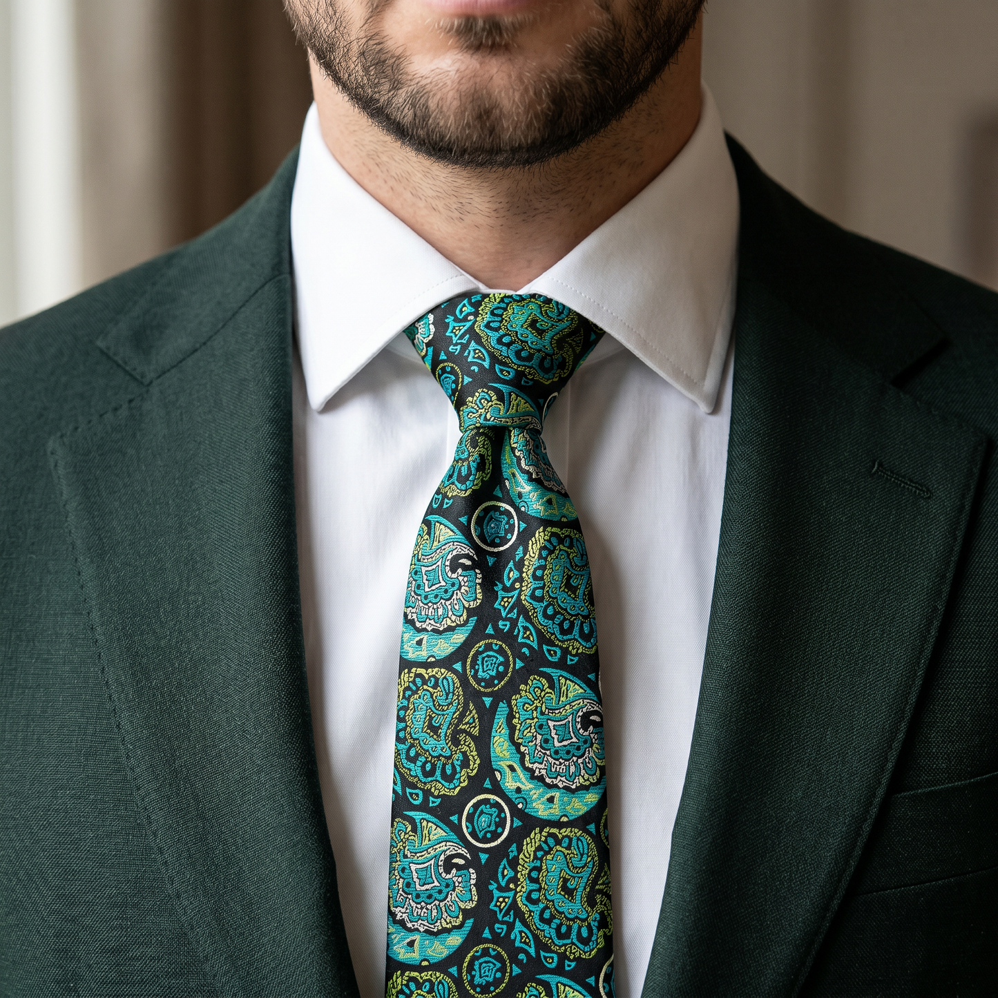 The Emerald Paisley Tie